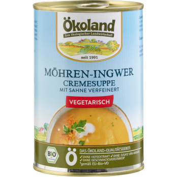 Ökoland Möhren-Ingwer Cremesuppe, 400 gr Dose
