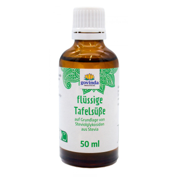 Govinda Stevia Flüssige Tafelsüße, 50 ml Flasche