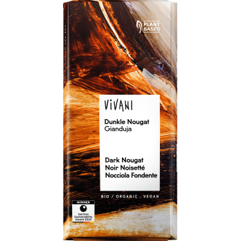 Vivani Dunkle Nougat Gianduja, 80 g Stück