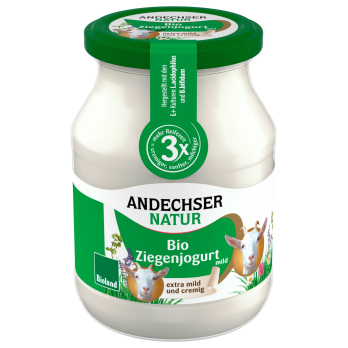 Andechser Natur Ziegenjogurt, 500 gr Glas gerührt