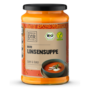 Wünsch Dir Mahl Rote Linsensuppe mit Curry & Kokos