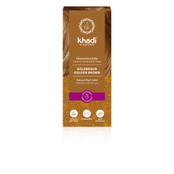 Khadi Pflanzenhaarfarbe Goldbraun, 100 gr Packung
