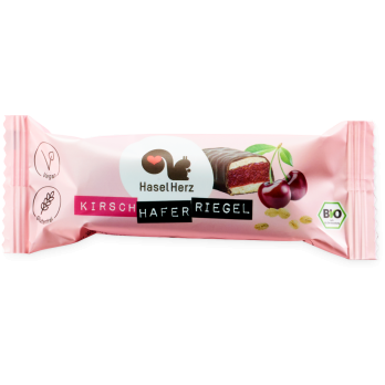 Haselherz Veganer Kirsch-Haferriegel mit Schokolad