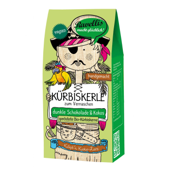 Ravellis Kürbiskerne Dunkle Schoko-Kokos, 80 gr Pa