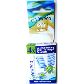 yaweco Zahnbürstenköpfe Nylon soft, 4 St Packung