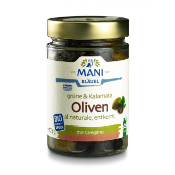 Grüne & Kalamata al Naturale, entsteint, SB,Bläuel