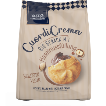 Sottolestelle Gebäck mit Haselnussfüllung vegan