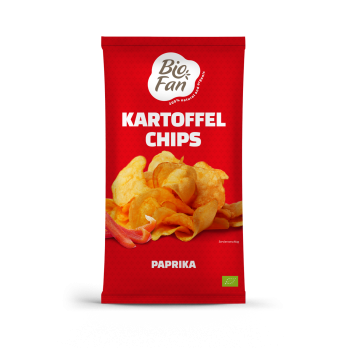 Biofan Kartoffelchips Paprika, 125 g Packung