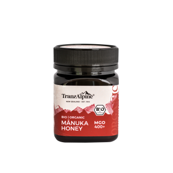 TranzAlpine Manuka Honig MGO 400+, 250 gr Glas - c