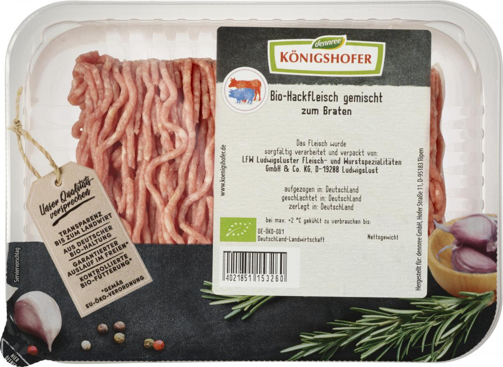 Hackfleisch gemischt, 250 gr Schale