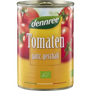 dennree Tomaten ganz, geschält, in Tomatensaft, 40