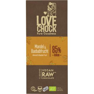 Lovechock Mandel & Baobab RAW Chocolate, 70 gr Stü