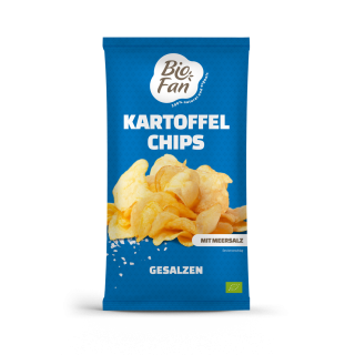 Biofan Kartoffelchips Salz, 125 g Packung