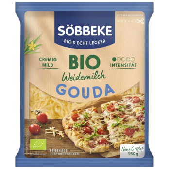 Söbbeke Gouda gerieben, 150 g Beutel