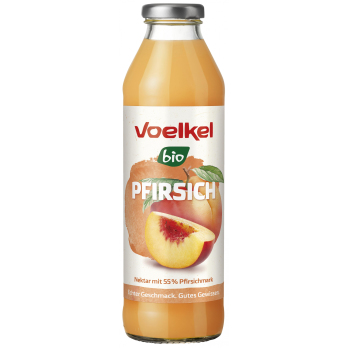 Voelkel Pfirsich Nektar, 0,5 L Flasche
