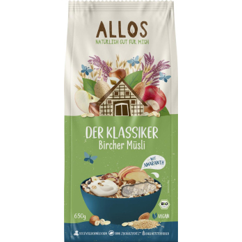 Allos Bircher Müsli, 650 gr Packung