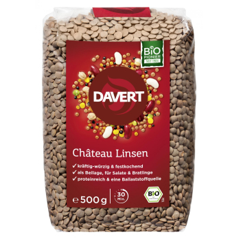 Davert Linsen Château, 500 gr Packung