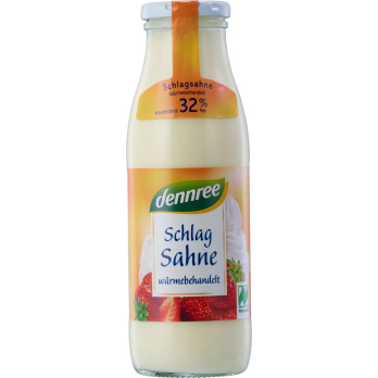 dennree Schlagsahne, 500 gr Flasche