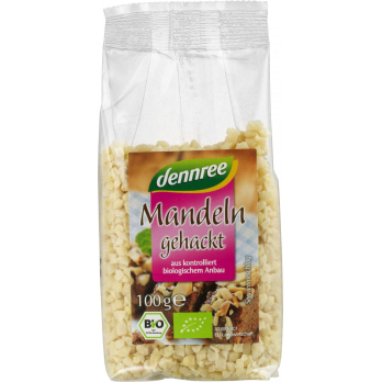 dennree Mandeln, gehackt, 100 gr Packung