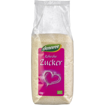 dennree Rohrohrzucker, 1 kg Packung
