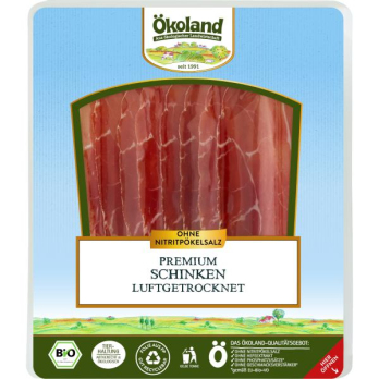 Ökoland Premium Schinken luftgetr, 80 gr Packung
