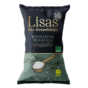 Lisas Kesselchips Rosmarin & Meersalz, 125 gr Pac