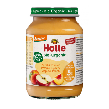 Holle Apfel & Pfirsich, 190 gr Glas